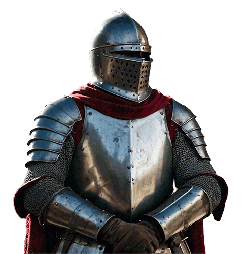 Ritter in Ritterrüstung