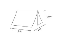 Namiot A 190 Coloratus 3 x 2 m niebiesko-naturalny