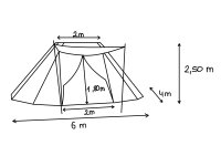 Namiot saksoński Valvin 4x6 m naturalny