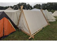 Namiot wikingów naturalny - rozmiar: 220 x 350 x 200 cm