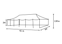 Namiot rycerski 6x12 Simon naturalny