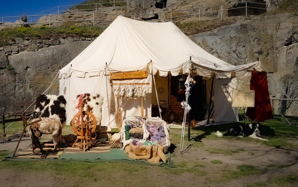 Namiot landsknechta Anthenius 170 - dwumasztowy naturalny