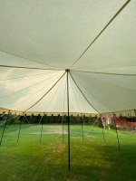 Baldachim 6x6 czarno-naturalny