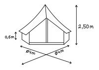 namiot okrągły - Bell Tent - Ø 4 m