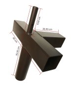 trójnik z czopem i odejściem - Ø 55 mm - 54 x 54 mm