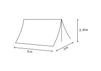 Namiot A – naturalny-morelowy A-Zelt 235 - 5 x 3 metry