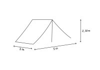 Namiot A 230 - 3 x 5 metrów naturalny, PolyBawełna