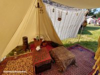 Namiot handlowy 3x6 naturalny, bawełna