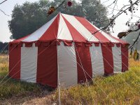 namiot rycerski 4x6 Herbort czerwono-naturalny