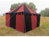 namiot rycerski 4x4 - Wolfram czerwono-czarny