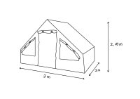 Namiot pneumatyczny blowee 2x3 metry, naturalny