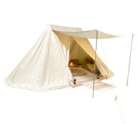 Blowee namiot saksoński 4x6 m, naturalny z podłogą (zdejmowaną)