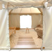 Blowee namiot rycerski 4x4, naturalny z podłogą (zdejmowaną)